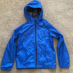 Boys blue North Face rain jacket